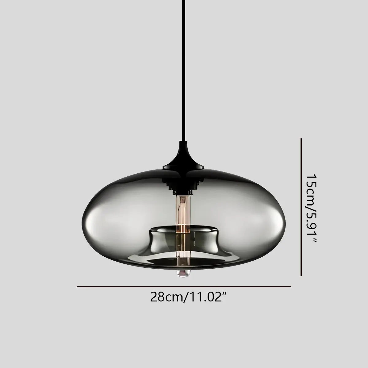 Lampu Gantung Kaca Berwarna-warni untuk Kawasan Makan - Orntli