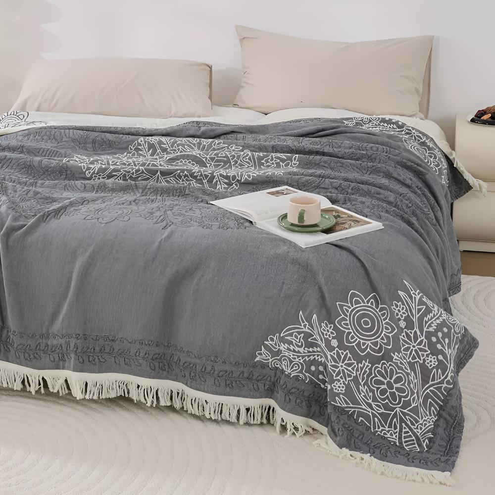 Pătură de bumbac Nordic Charm pentru confort călduros zilnic