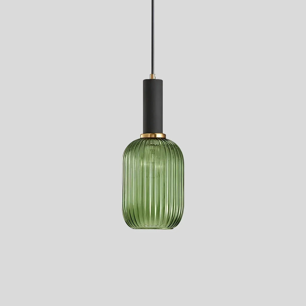 Nordic Vintage Glass Striped Pendeant Light - Orntli