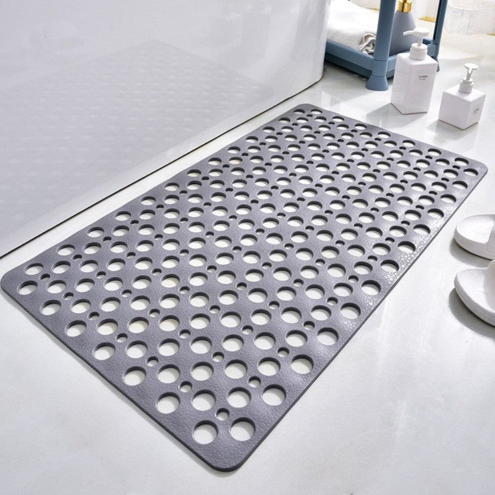Anti-Slip Shower Mat With Suction Cups And Drainage