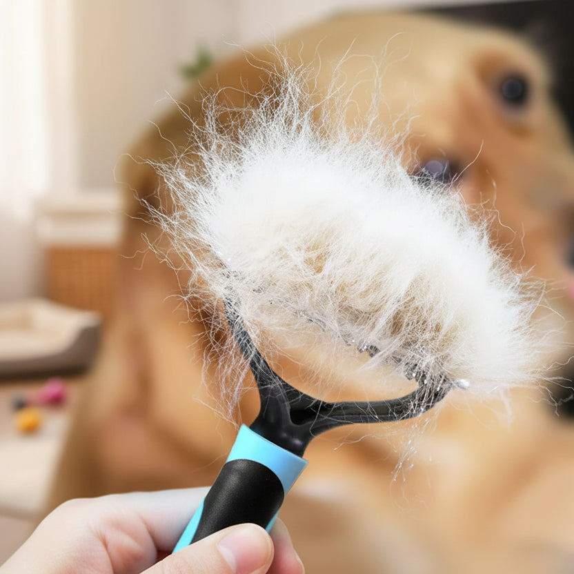 Köpekler ve Kediler için Çift Taraflı Tüy Dökücü Fırça