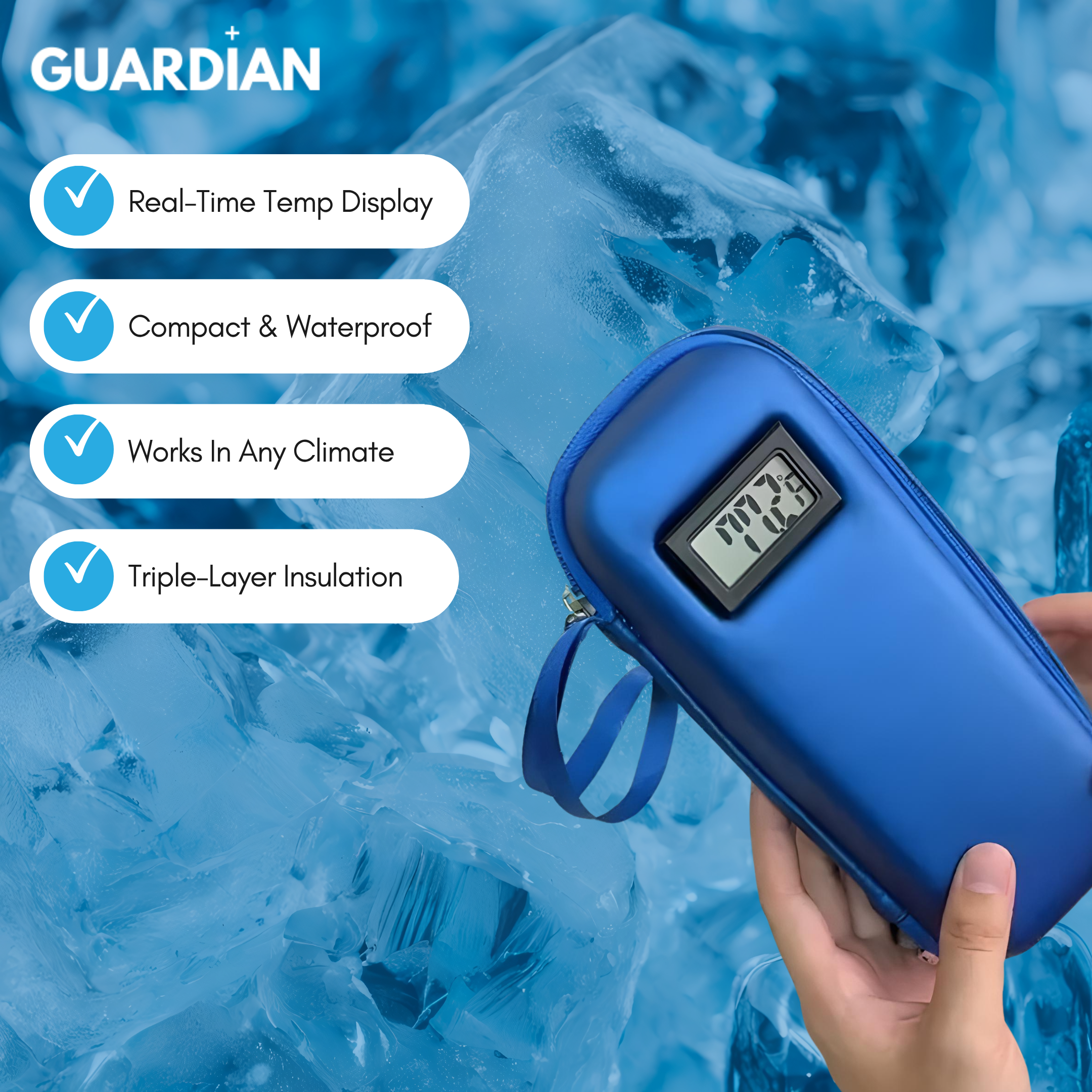 Insulin Cooling Travel Case with Temperature Display