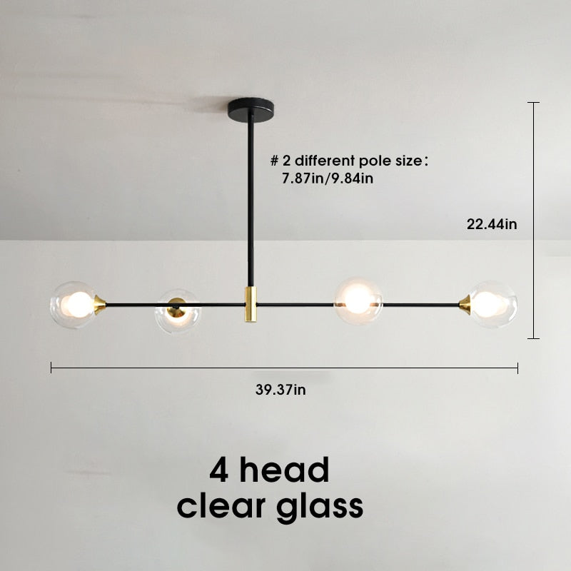 Kara - Lampu Siling Kelambu Bola Kaca Nordic