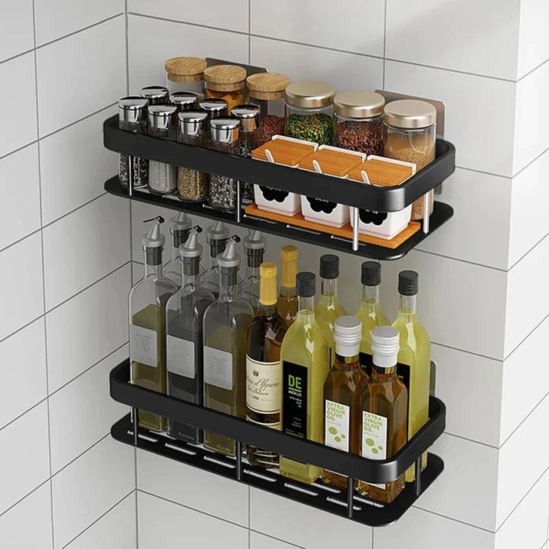 Mensola Angolare per Bagno Senza Foratura: Soluzione di Stoccaggio per Doccia Elegante e Pratica