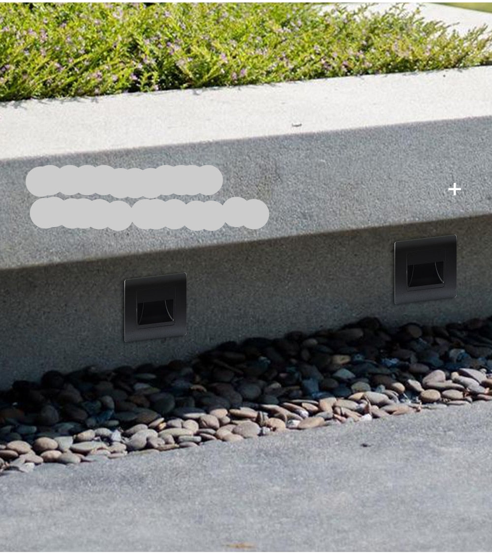 LuminaStride Recessed Stair Light With PIR Sensor Four Color Options