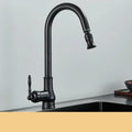 HeritageTap Antique Brass Kitchen Tap Retro Style Mixer With Swivel Spout