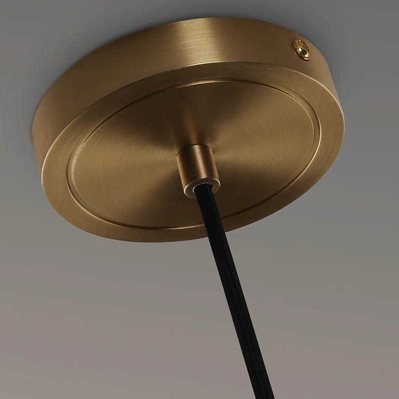 Single Benine - Lampu Gantung LED Kristal K9 dan Tembaga Penuh Pasca Moden