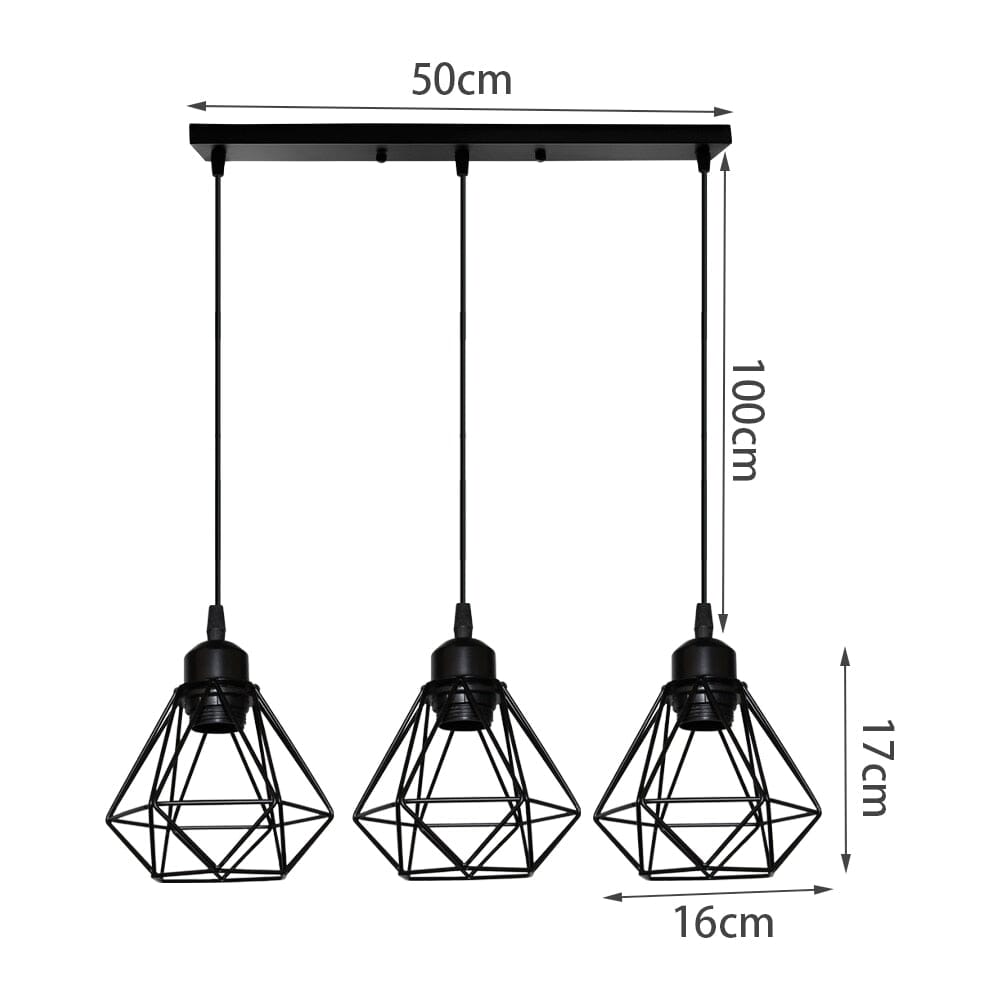 Marcelli | Vintage Iron Frame Pendant Lights | Orntli