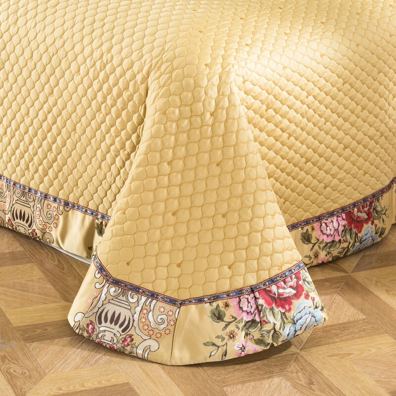 Kaleyra Silver Golden  Silk Satin Cotton Duvet Cover Set