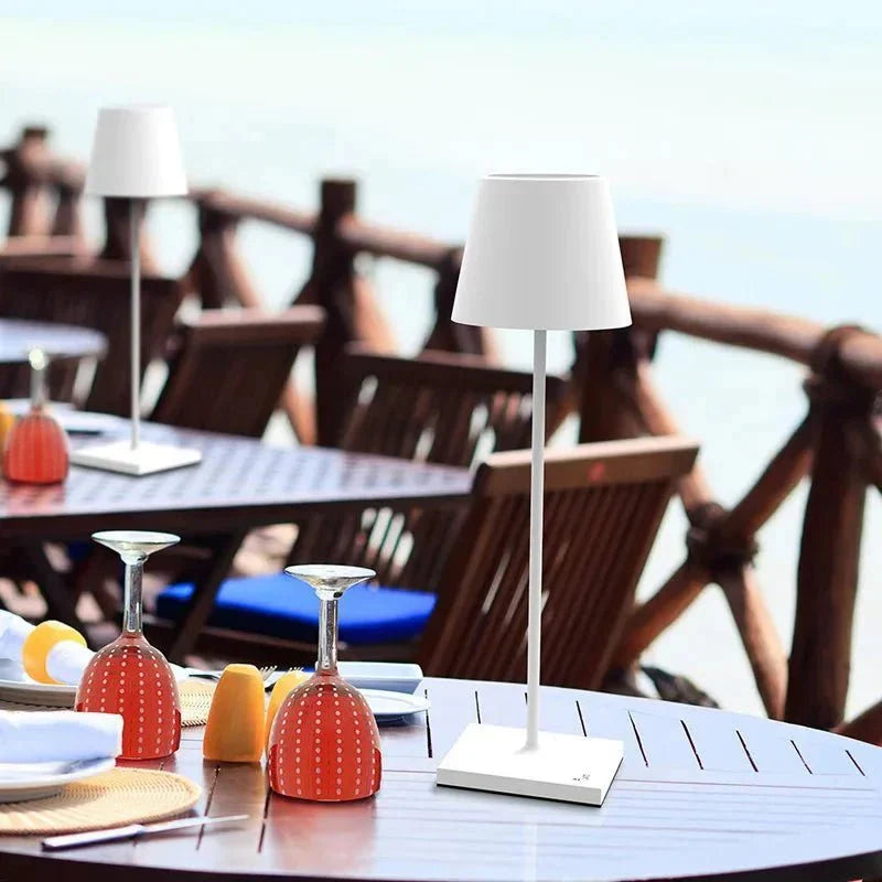 Lampe de table rechargeable sans fil - Lampe design minimaliste japandi