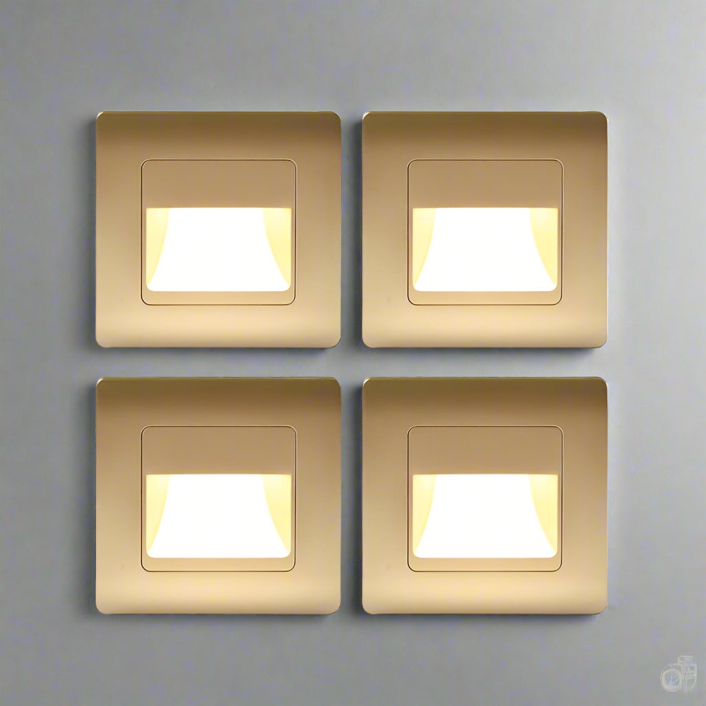 LuminaStride Recessed Stair Light With PIR Sensor Four Color Options