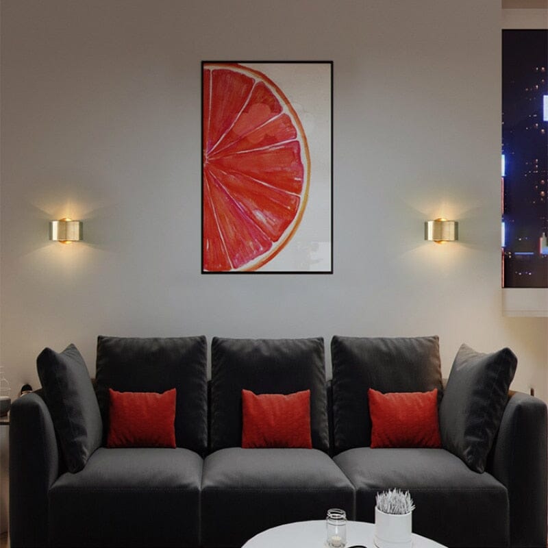 Goldene Ring-Wandlampe