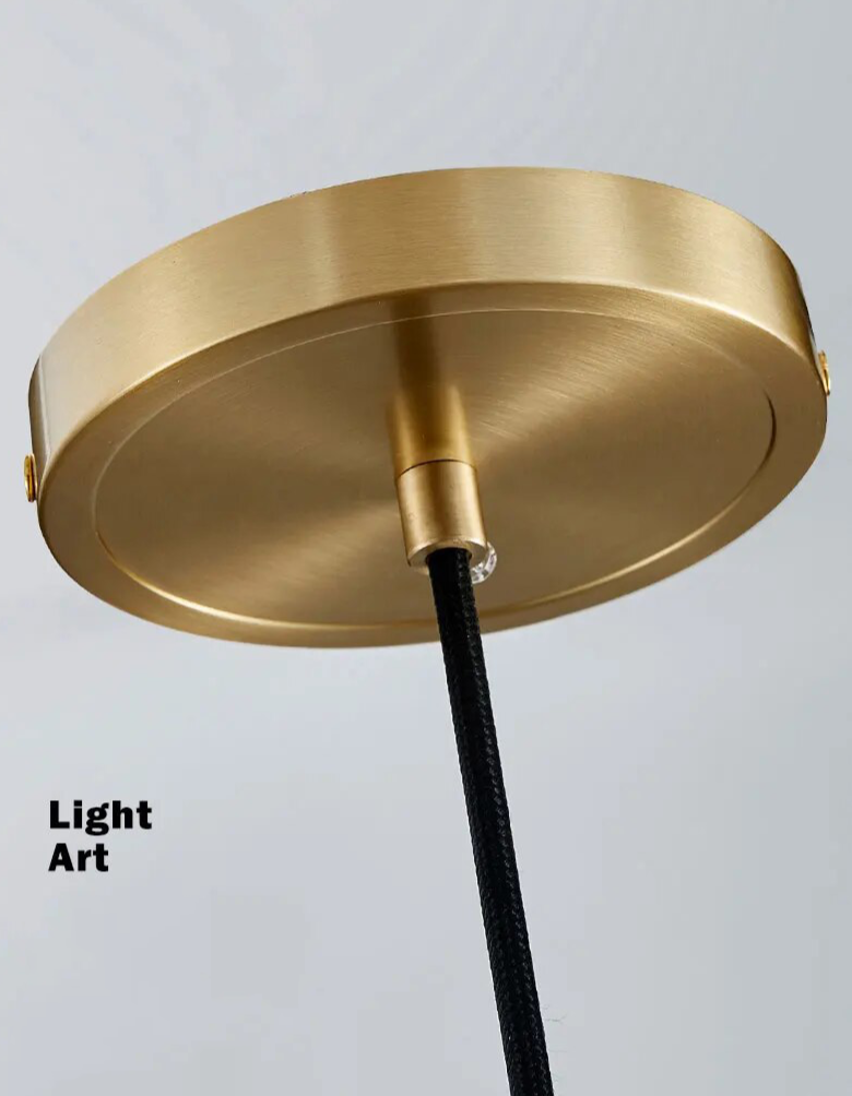 Single Benine - Lampu Gantung LED Kristal K9 dan Tembaga Penuh Pasca Moden