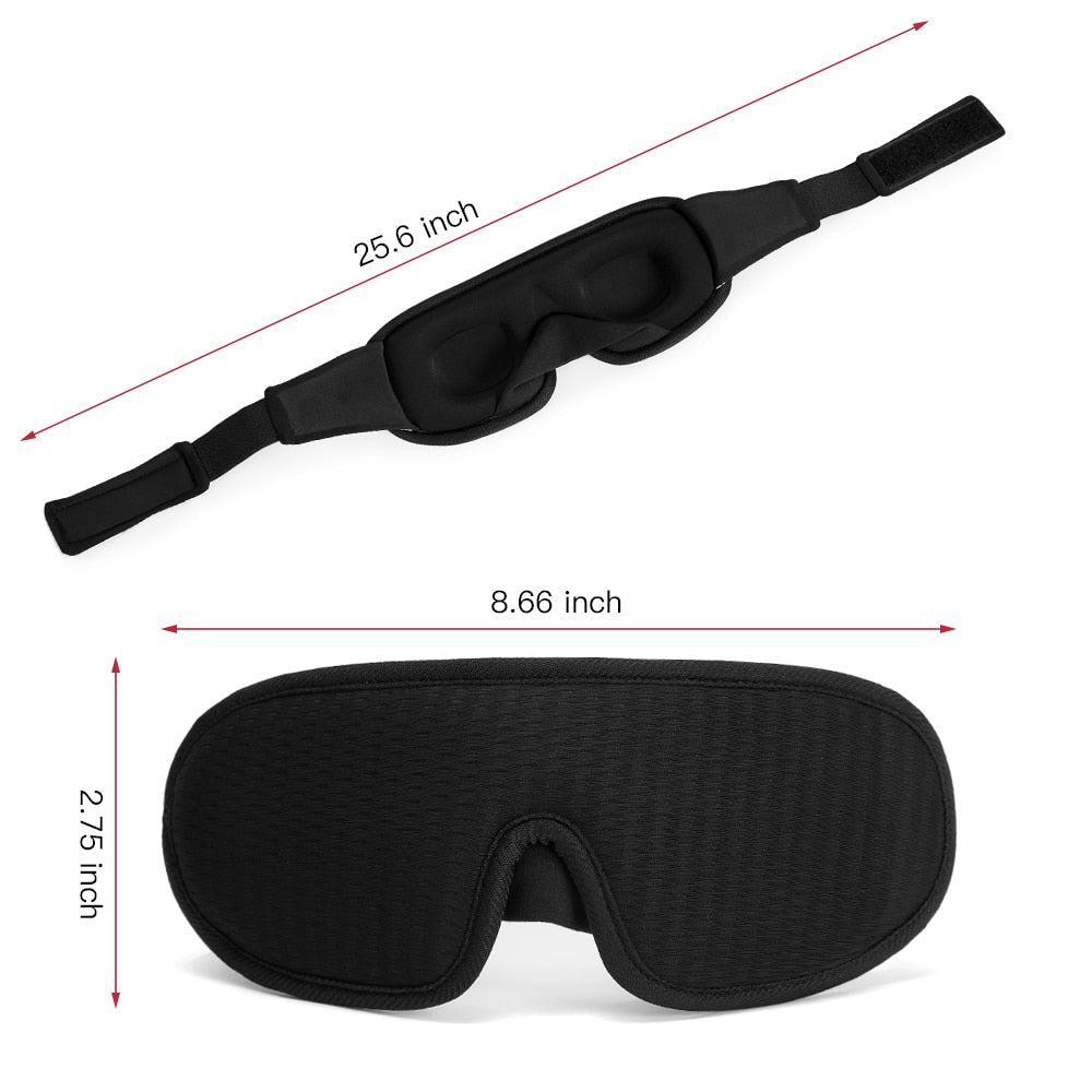 Maska do spania 3D | Blokująca światło i miękko wyściełana