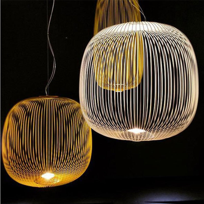 Lyra Spokes Suspension Pendant Light 52cm Diameter 200cm Height