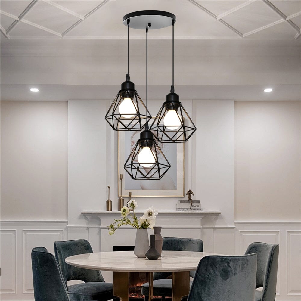 Marcelli | Vintage Iron Frame Pendant Lights | Orntli
