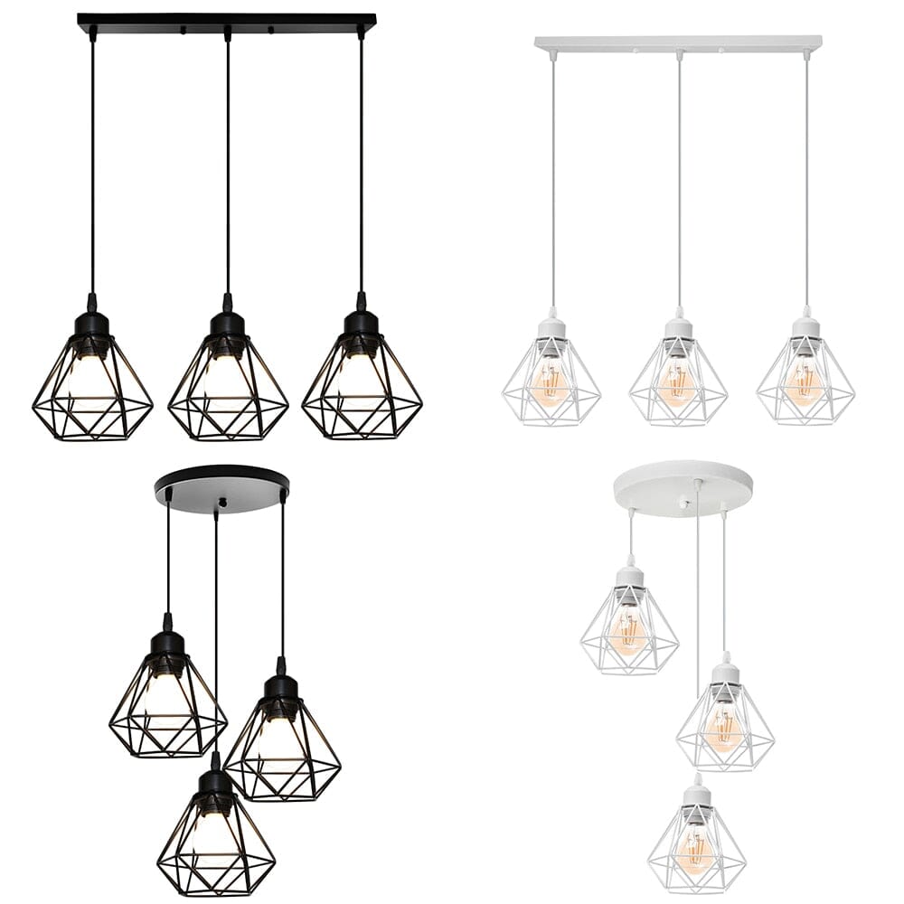 Marcelli | Vintage Iron Frame Pendant Lights | Orntli