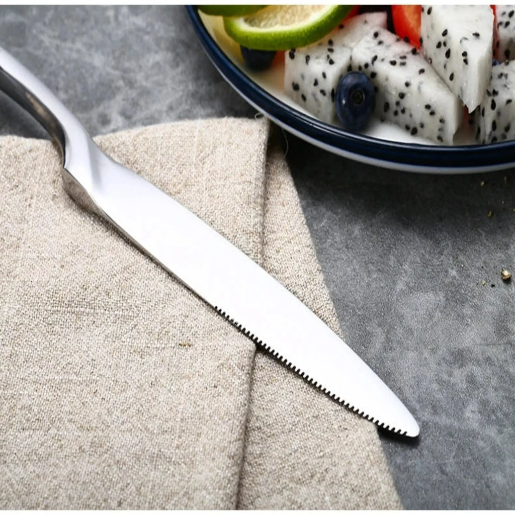 Sada příborů z nerezové oceli Belvara, stříbrná kolekce | Orntli