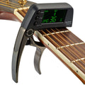 Kapodaster og tuner to i én guitartilbehør med LCD-skærm
