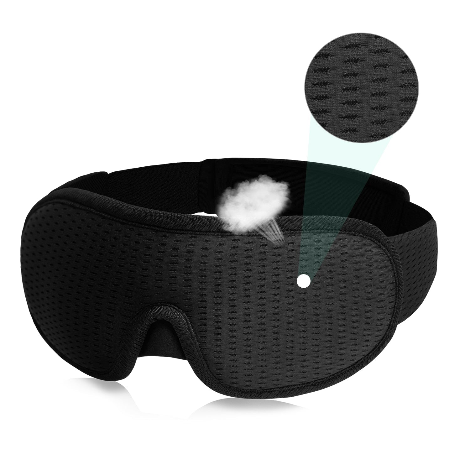 Maska do spania 3D | Blokująca światło i miękko wyściełana