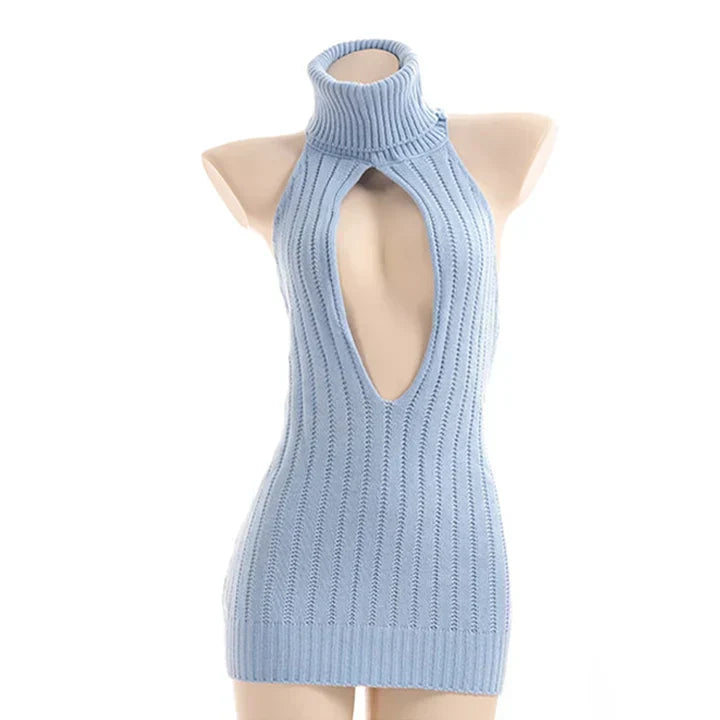 Kivágott, hátul nyitott Virgin Killer pulóver