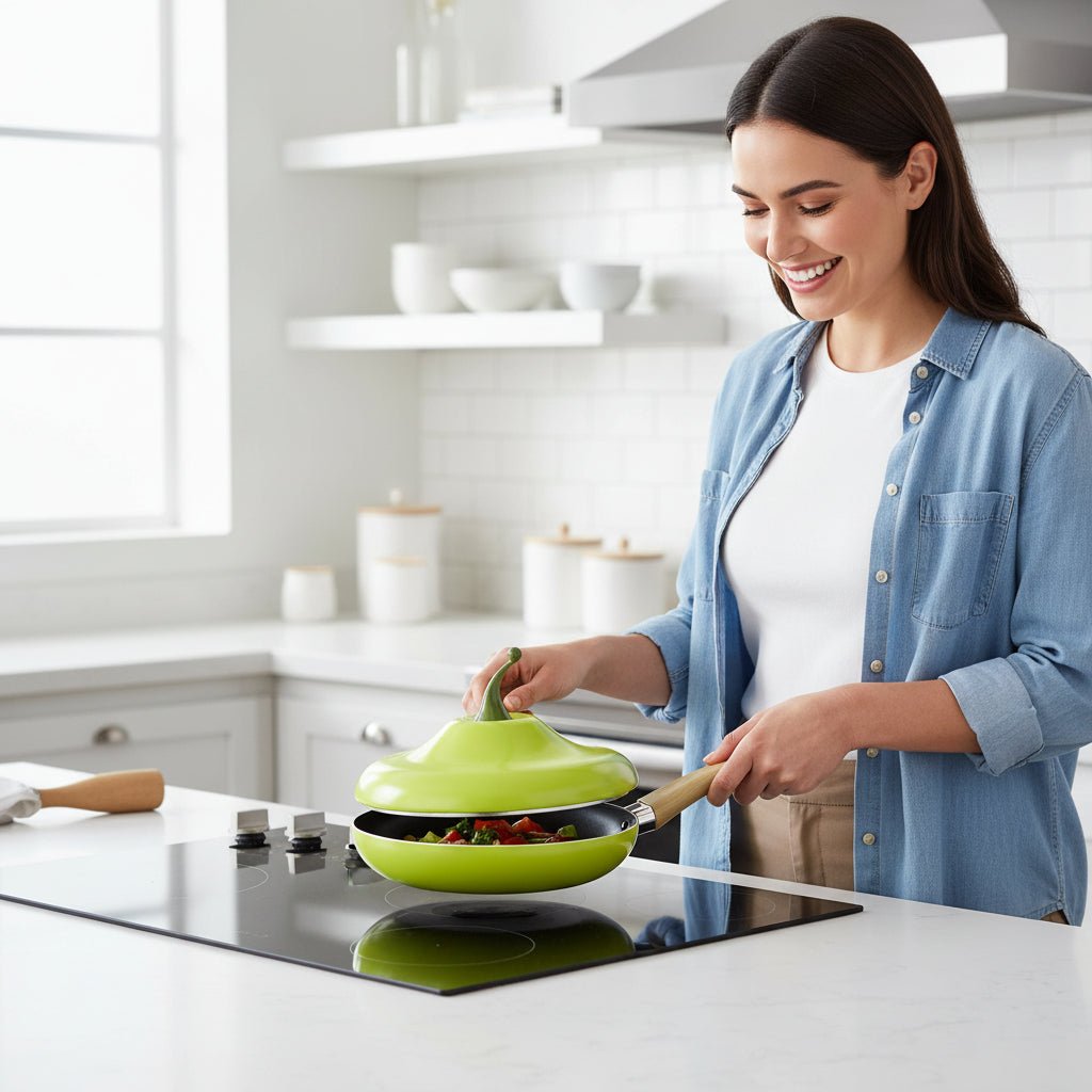 Lumina Nonstick Aluminum Frying Pan For Healthy Clean Cooking Home Cooks