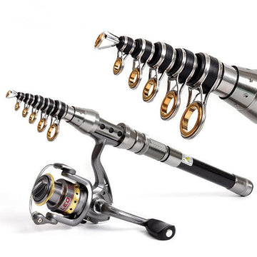 Carbon Fiber Telescopic Fishing Rod and Reel Combo for Saltwater and F – orntli