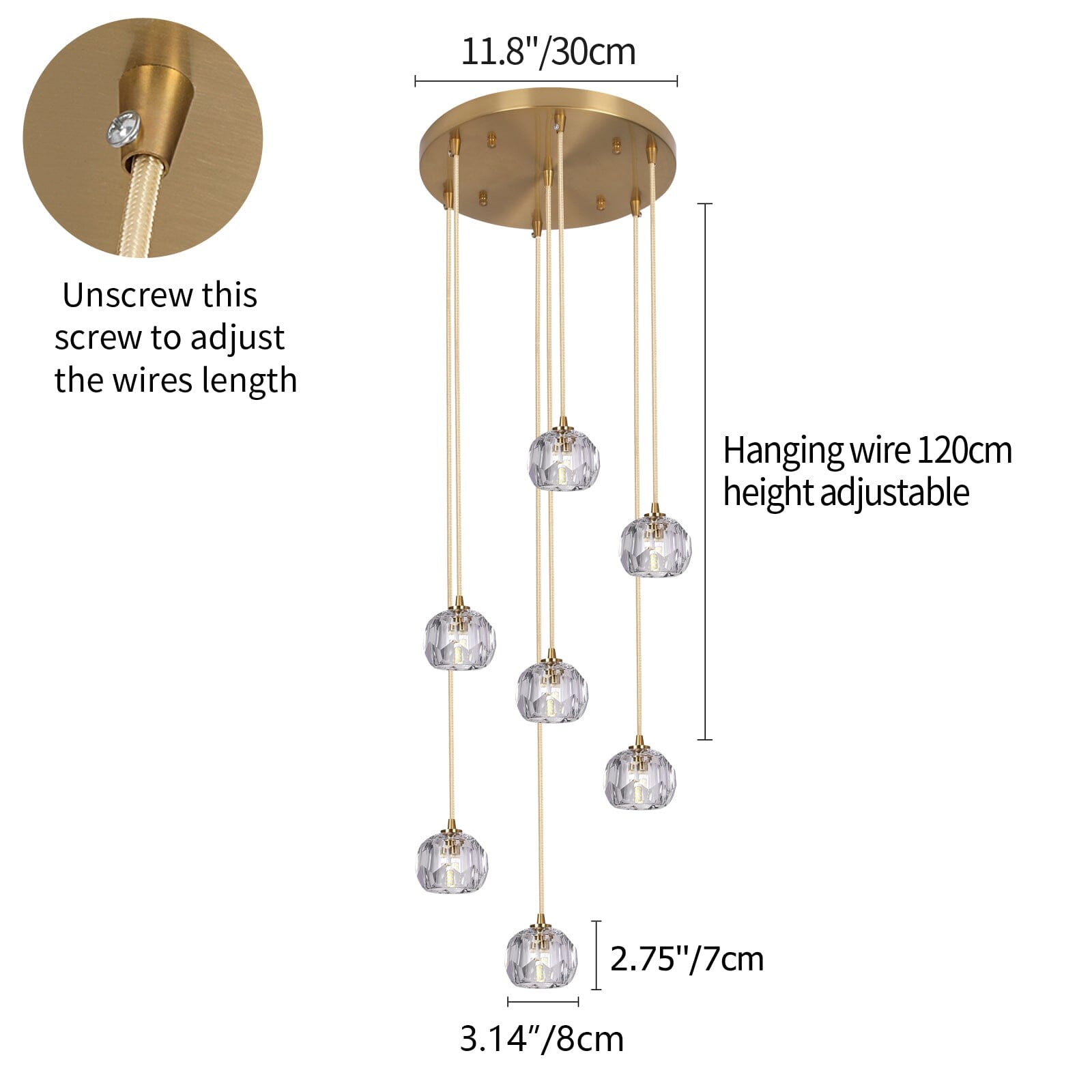 Lampu Gantung Kristal Nordic