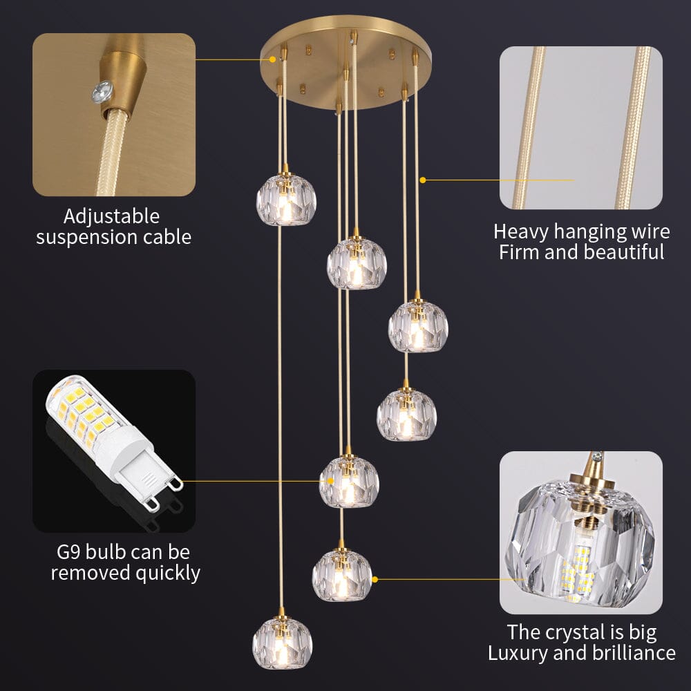Lampu Gantung Kristal Nordic