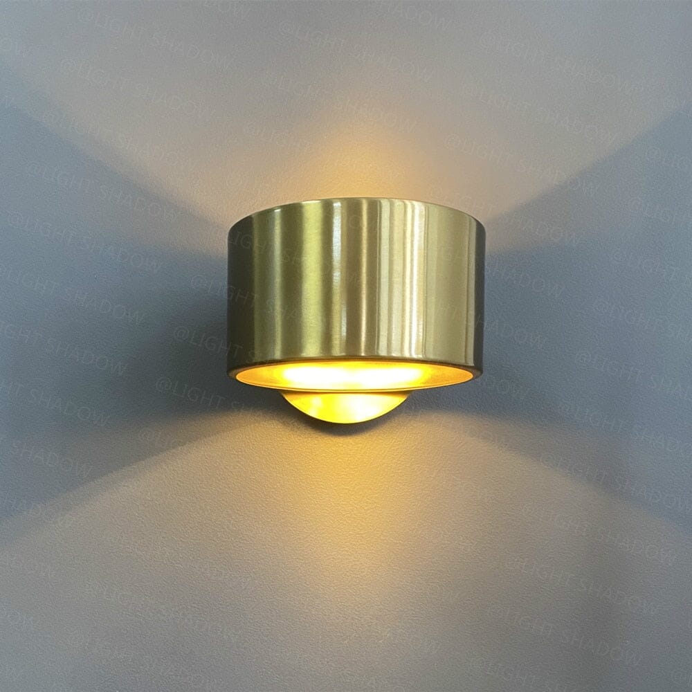 Goldene Ring-Wandlampe