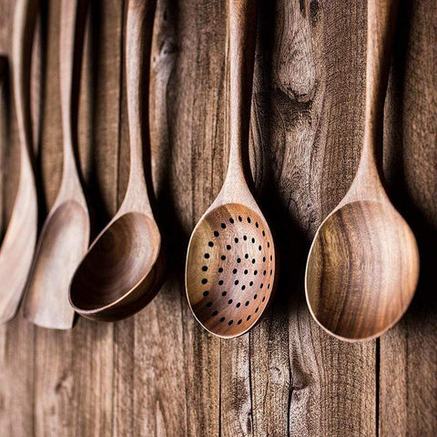 Koleksi Masakan Kayu Jati Tulen (Set 7 Bahagian)
