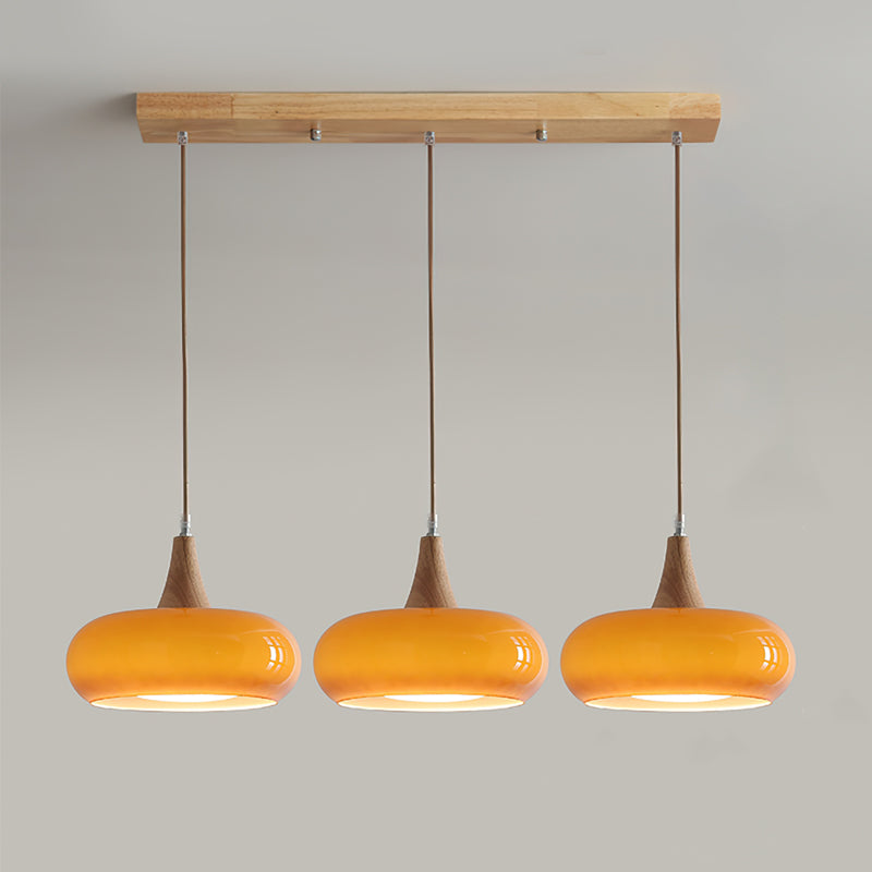 Suspension en bois Charlotte - lumière d’ambiance chaleureuse, montage au plafond
