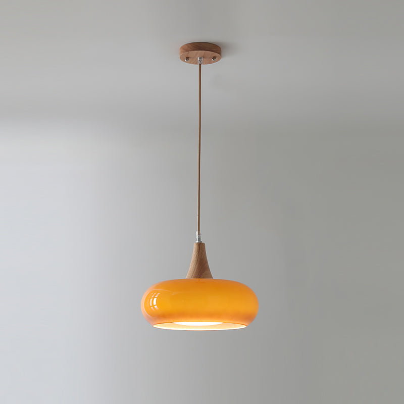 Suspension en bois Charlotte - lumière d’ambiance chaleureuse, montage au plafond