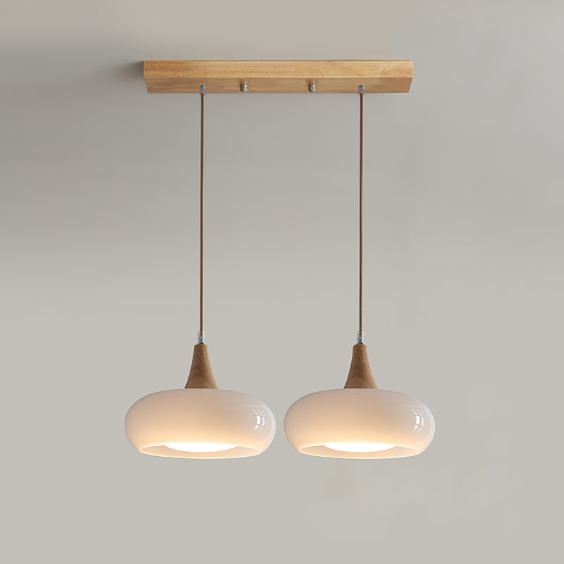 Suspension en bois Charlotte - lumière d’ambiance chaleureuse, montage au plafond