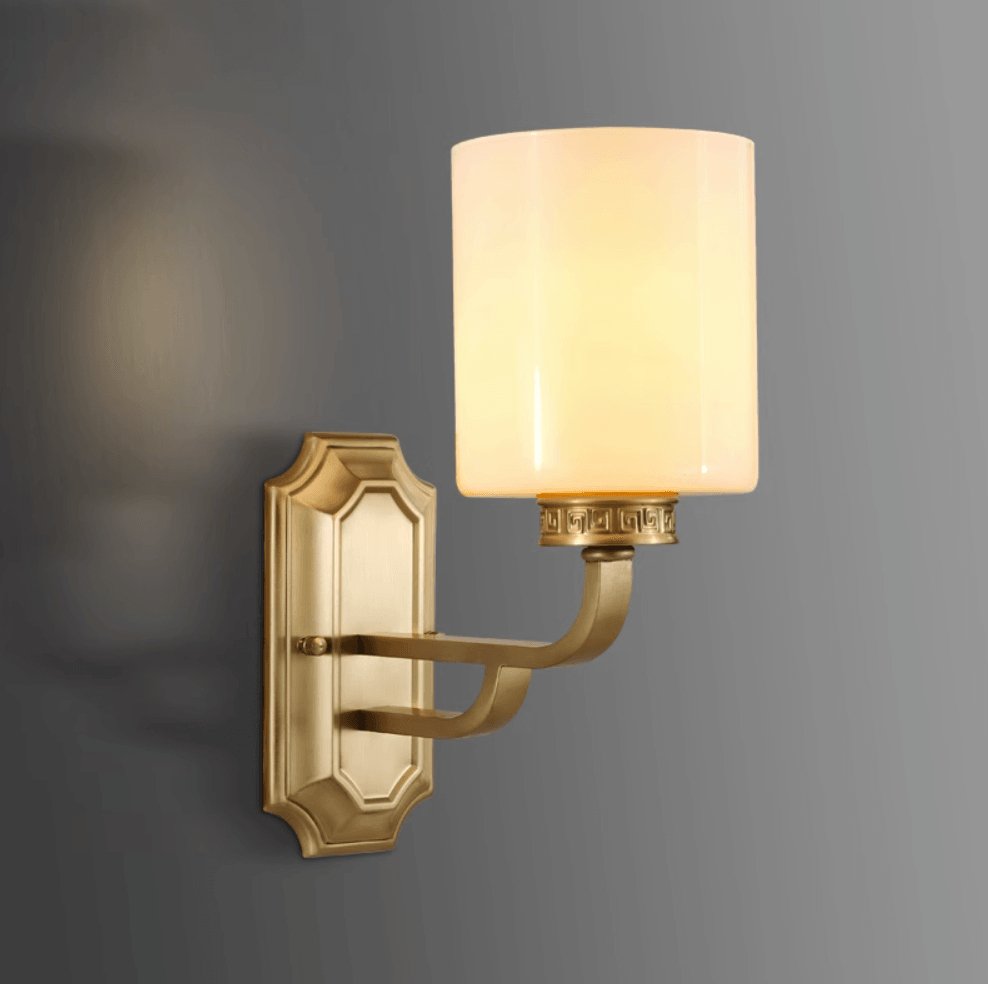 Regal Klassische Wandleuchte — Messing & Glas