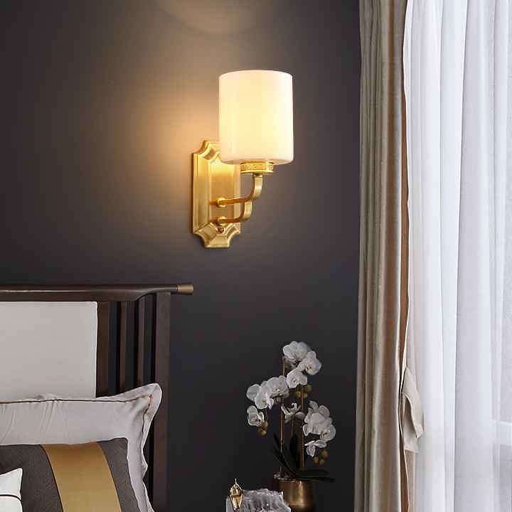 Regal Klassische Wandleuchte — Messing & Glas