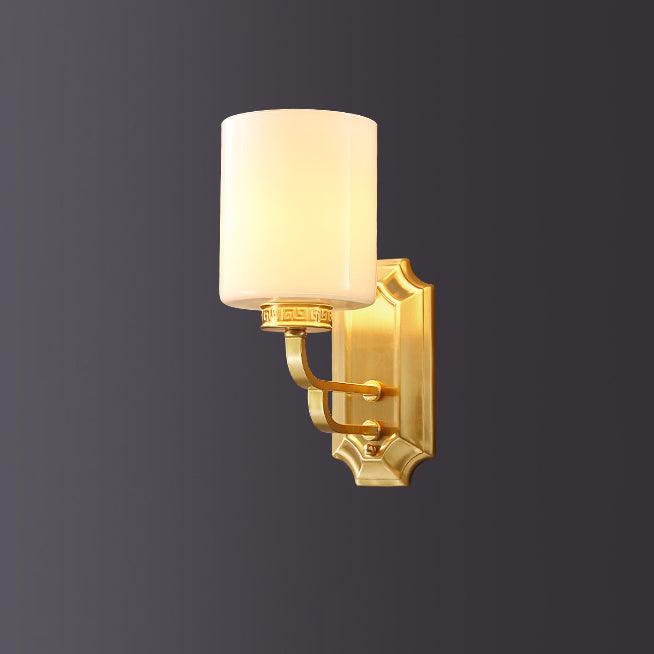 Regal Klassische Wandleuchte — Messing & Glas