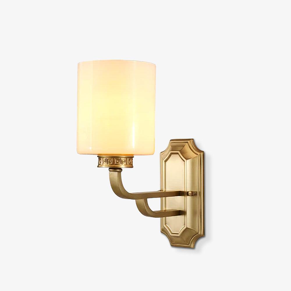 Regal Klassische Wandleuchte — Messing & Glas