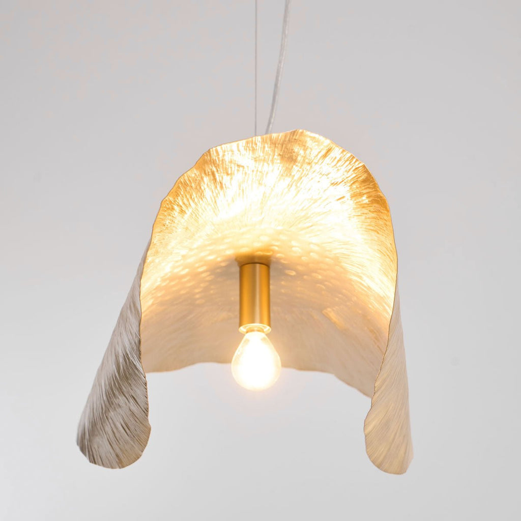 Matte Hammered Drum Pendant — 80cm Diameter
