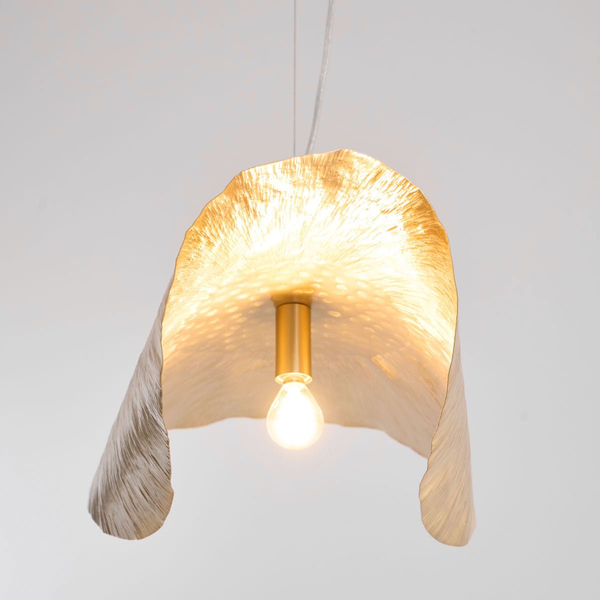 Matte Hammered Drum Pendant — 80cm Diameter