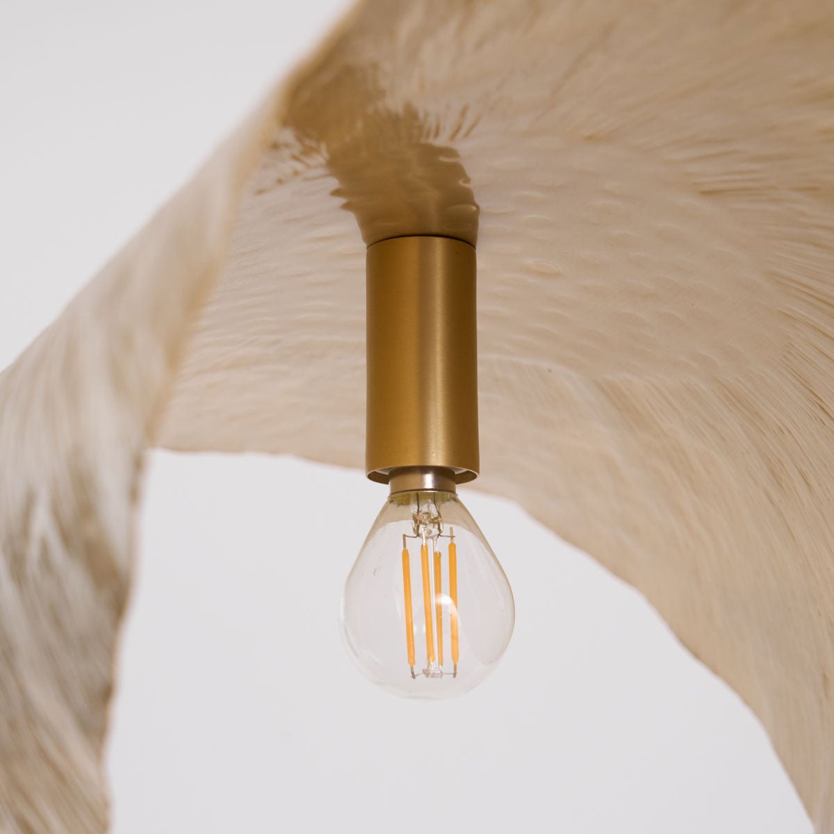 Matte Hammered Drum Pendant — 80cm Diameter