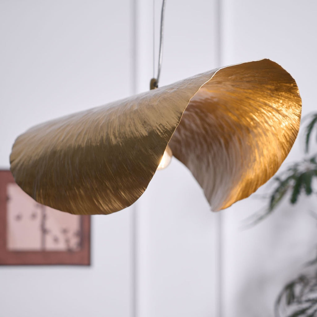 Matte Hammered Drum Pendant — 80cm Diameter