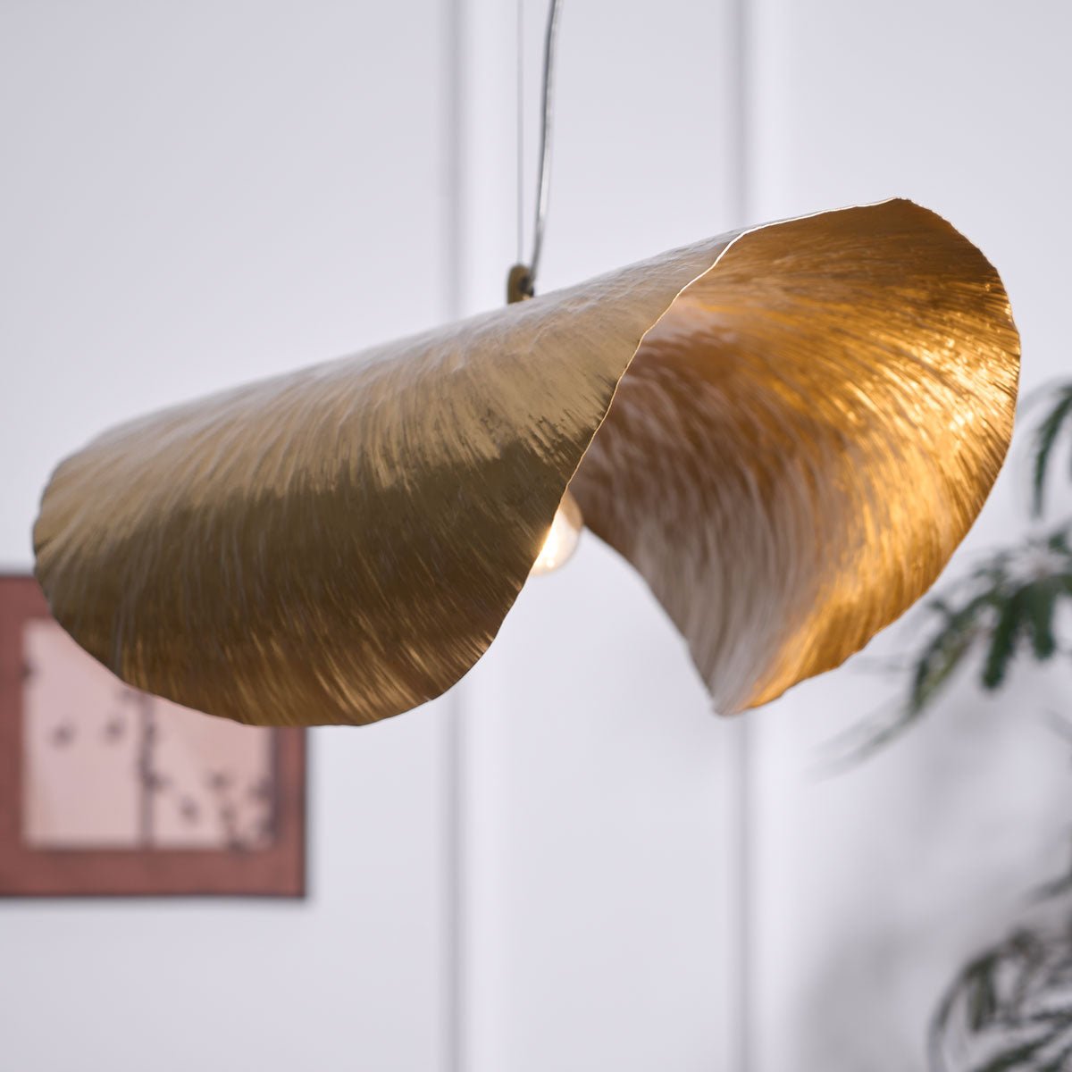 Matte Hammered Drum Pendant — 80cm Diameter