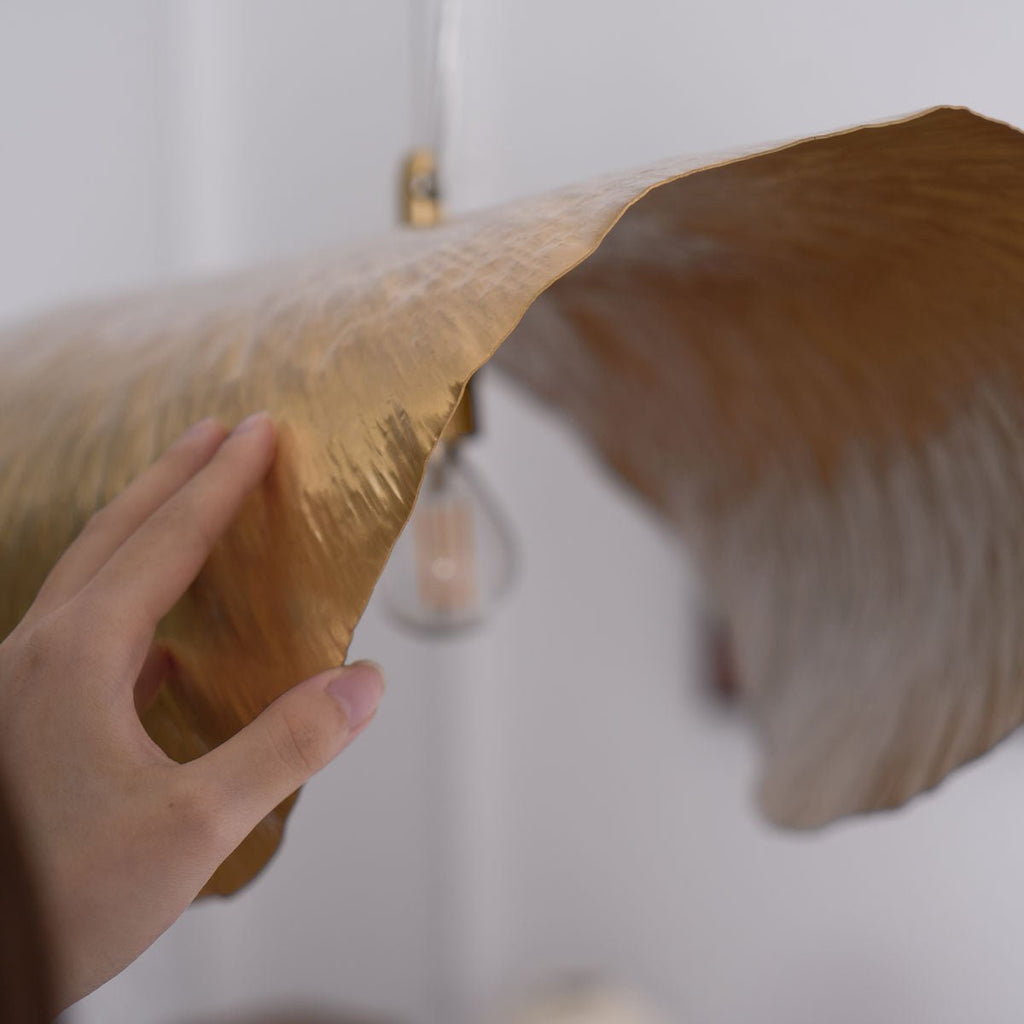 Matte Hammered Drum Pendant — 80cm Diameter