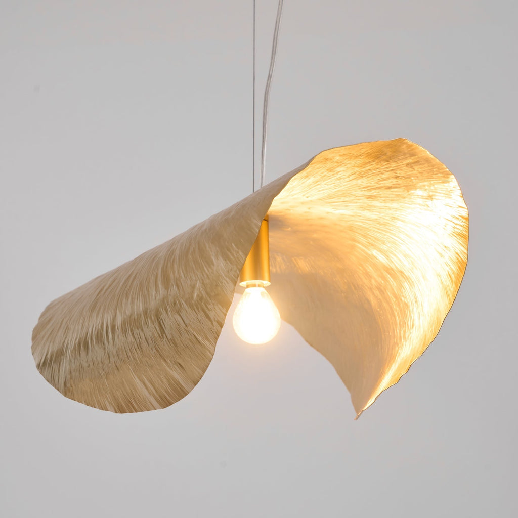 Matte Hammered Drum Pendant — 80cm Diameter
