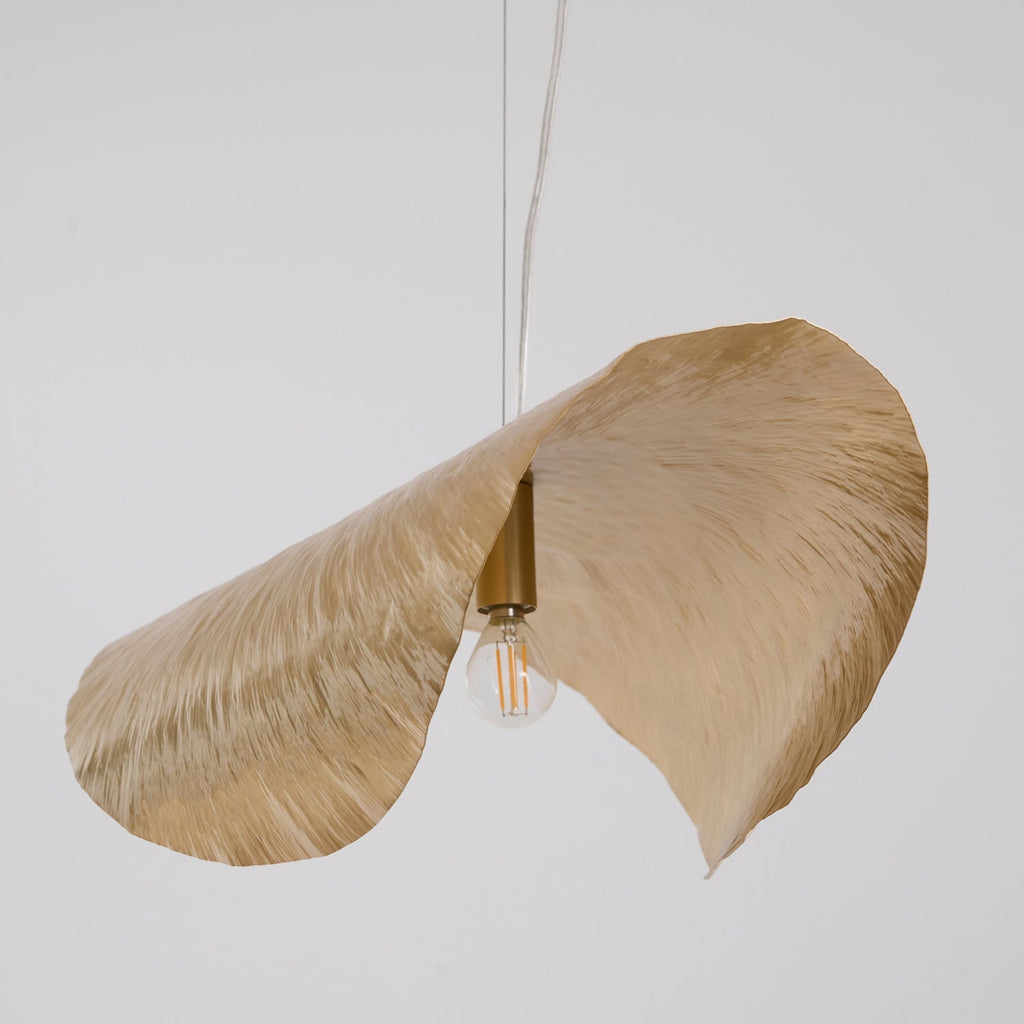 Matte Hammered Drum Pendant — 80cm Diameter