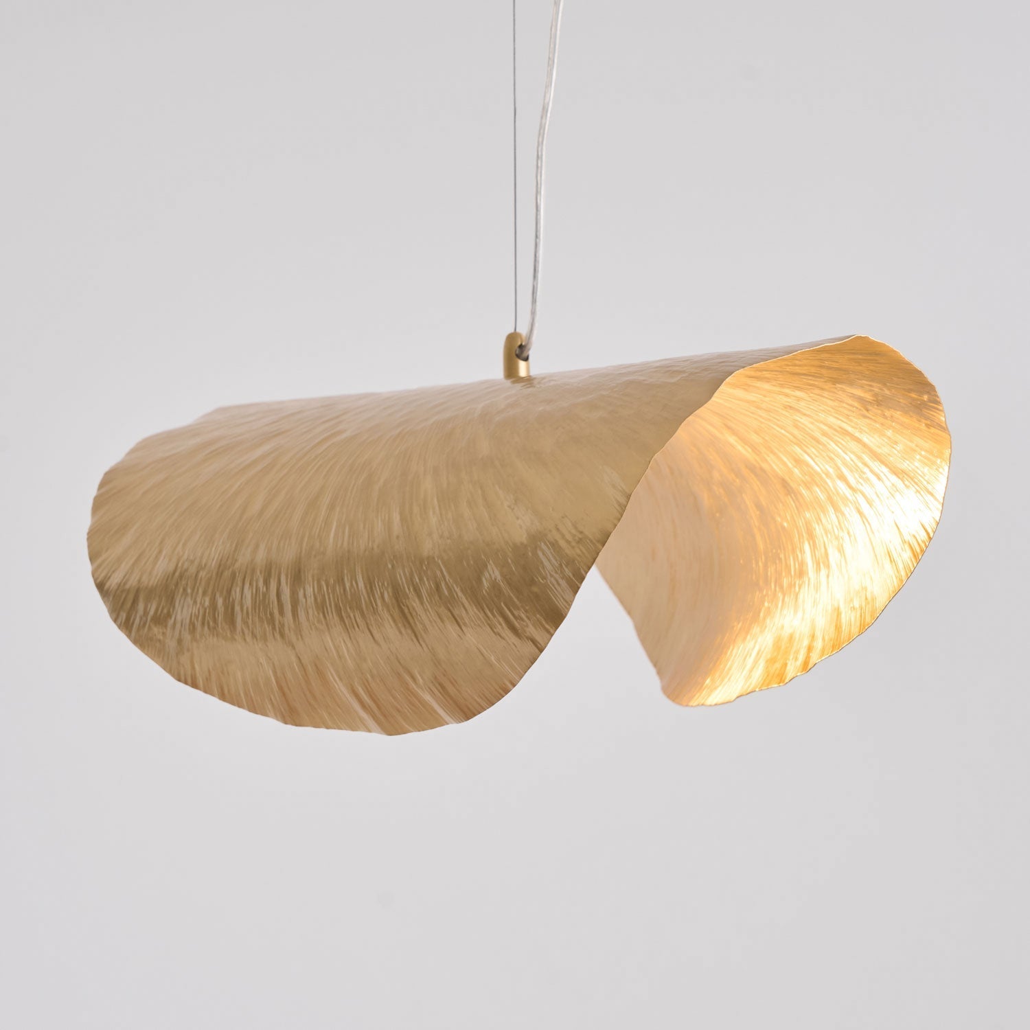 Matte Hammered Drum Pendant — 80cm Diameter