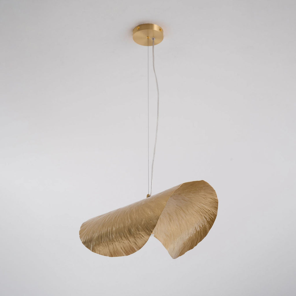 Matte Hammered Drum Pendant — 80cm Diameter