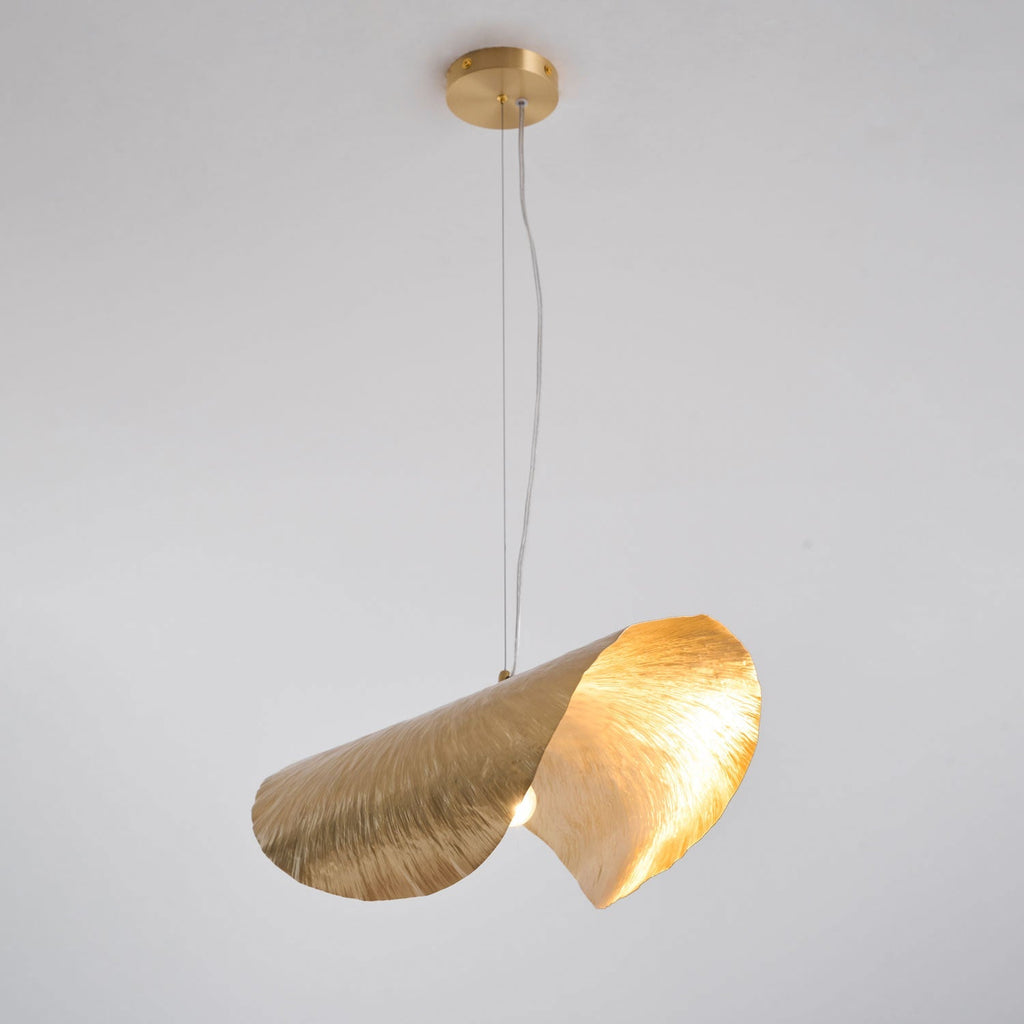 Matte Hammered Drum Pendant — 80cm Diameter