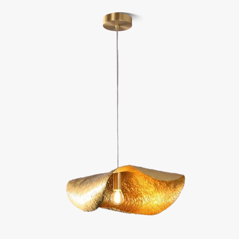 Matte Hammered Drum Pendant — 80cm Diameter